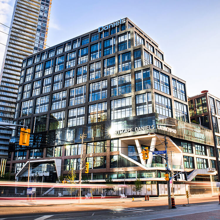 Photo of a Daniels commercial office building at Lower Jarvis in Toronto.